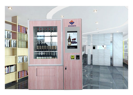 OEM / ODM Belt Conveyor Minum Mesin Penjual Anggur Bir Dengan Sistem Angkat